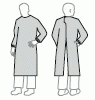 Blouse de travail Tychem F modèle PL50 - protection avant du corps - gris - tailles S/M et L/XXL_0