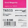 Cartouche d'encre magenta 200ml Epson 4900 - imprimante photo haute qualité - vivid magenta_0