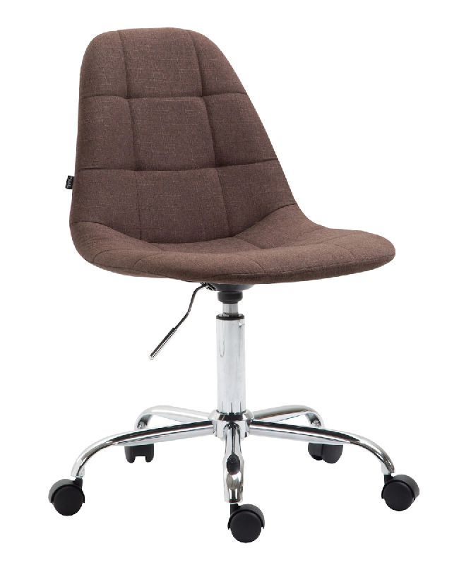 CLP Fauteuil de bureau Reims Tissu Marron - marron textile 192485403_0