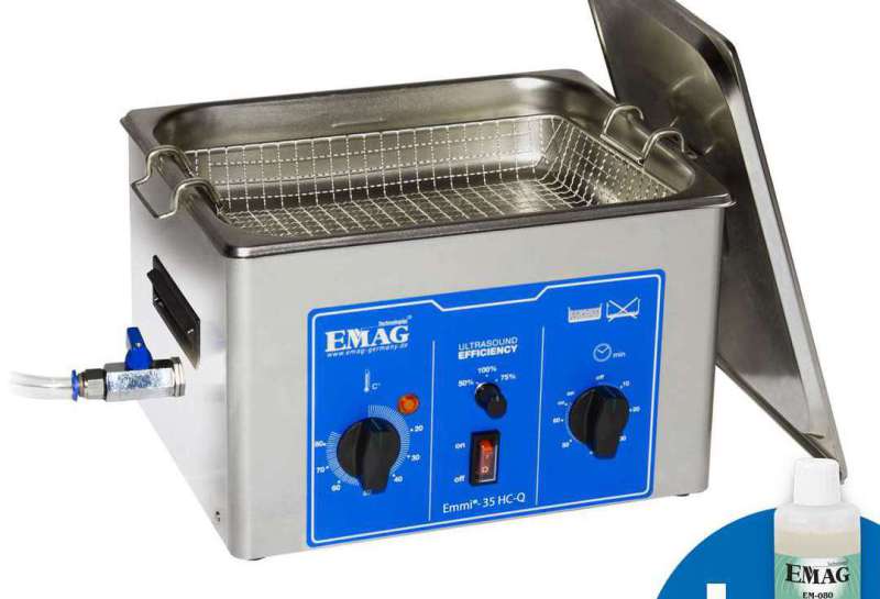 Nettoyeur à ultrasons 3,5L à usage multiple avec robinet de vidange - Minuterie 1-60 min - Emmi-35 HC Q_0