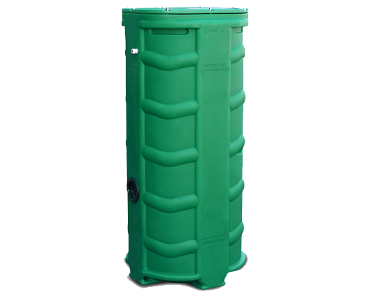 Poste de relevage Sanirel® HT - Cuve 500L PEHD, 1 pompe mono 230V, fil d'eau profond jusqu'à -90 cm_0