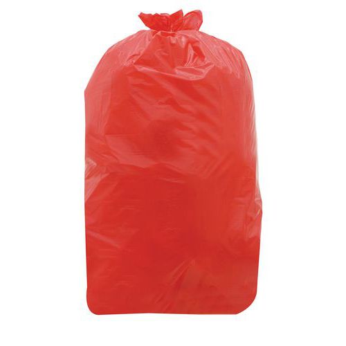 Sac poubelle 110 L jaune pour tri sélectif en plastique recyclé 36 microns  - lot de 250