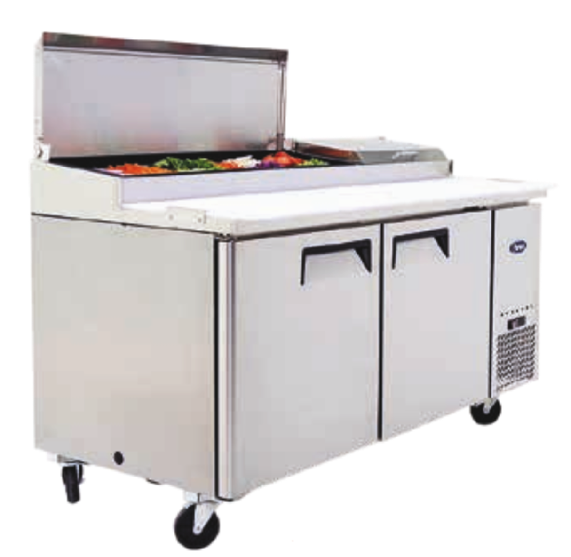 Saladette réfrigérée True - Table de préparation avec bacs GN 1/3 inclus - Température -2 à +8°C_0