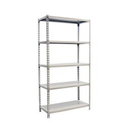 SimonRack Etagère métallique sans vis Simonclick 5 plateaux de 200 kgs par plateau couleur BLANC/BLANC 2000x1100x500 mm (haut x largeur x profondeur_0