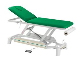 Table de massage électrique C-3513M64 - 70x188 cm, châssis en acier, hauteur réglable, dossier relevable_0