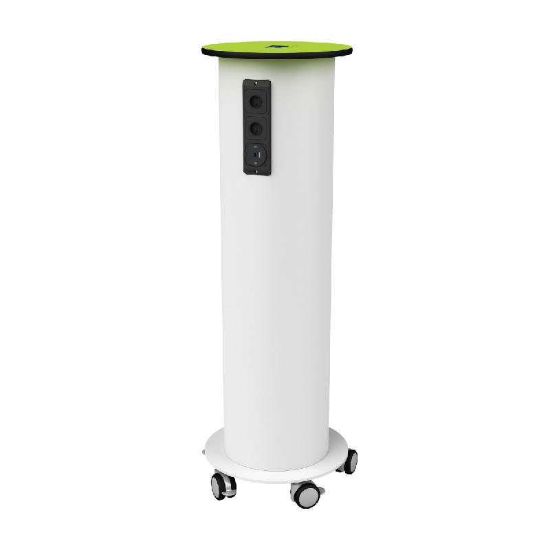 Tour d'alimentation câblée Zioxi PowerHub Tower - 4 prises 230V - 2 USB-A et 2 USB-C 20W - Design élégant et sécurisé_0