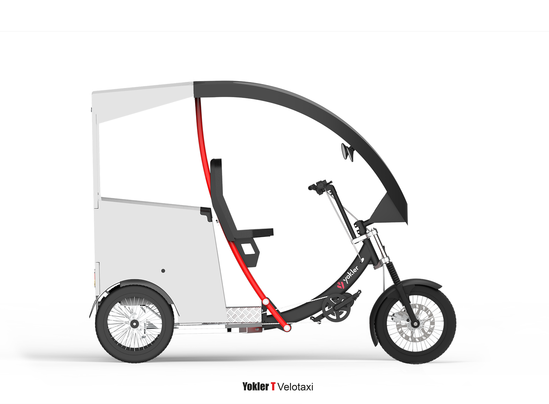 Yokler T - Vélotaxi professionnel avec portes latérales et plancher bas - Vélo taxi électrique_0