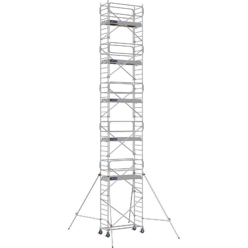 Échafaudage roulant aluminium DOCKER 85 version garde-corps EXMDS - Hauteur de travail : 12,90 m - DUARIB - 7120112_0