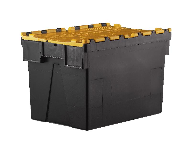 Bac navette 52 litres 600x400 couvercle jaune h.310 mm_0