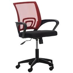 CLP Fauteuil de bureau Auburn en maille avec hauteur réglable et pivotant Rouge - rouge polyester 317877_0