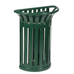 Rossignol - Corbeille extérieure 35L murale TULIPE - vert mousse - vert acier 58375_0