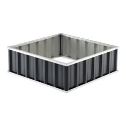 Helloshop26 - Jardinière carrée acier galvanisé 90 x 90 x 30 cm anthracite 03_0007189 - 3001866082725_0