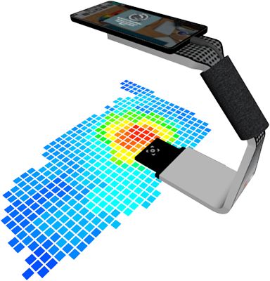 Mesureur de champ électromagnétique em-scanphone - réalité augmentée - 3d et 4d_0