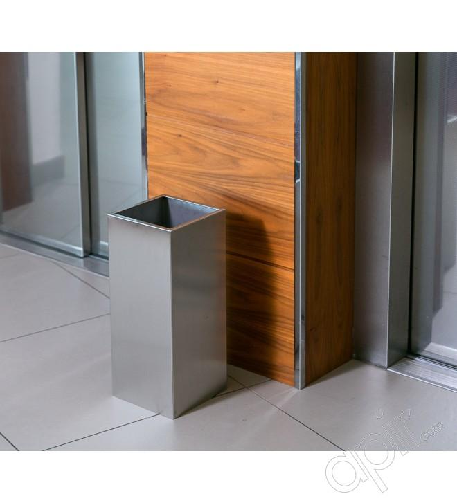 Poubelle publique en acier inoxydable - Giulia - Design simple et élégant - Disponible en 2 tailles_0