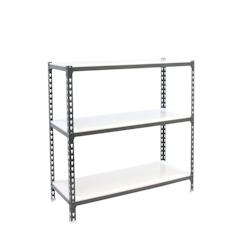 PROREGAL Étagère pour charges lourdes BABY METAL SHARK | HxLxP 90x120x30cm | Charge du compartiment 200kg | Blanc anthracite - gris métal PR_RS139-26_0