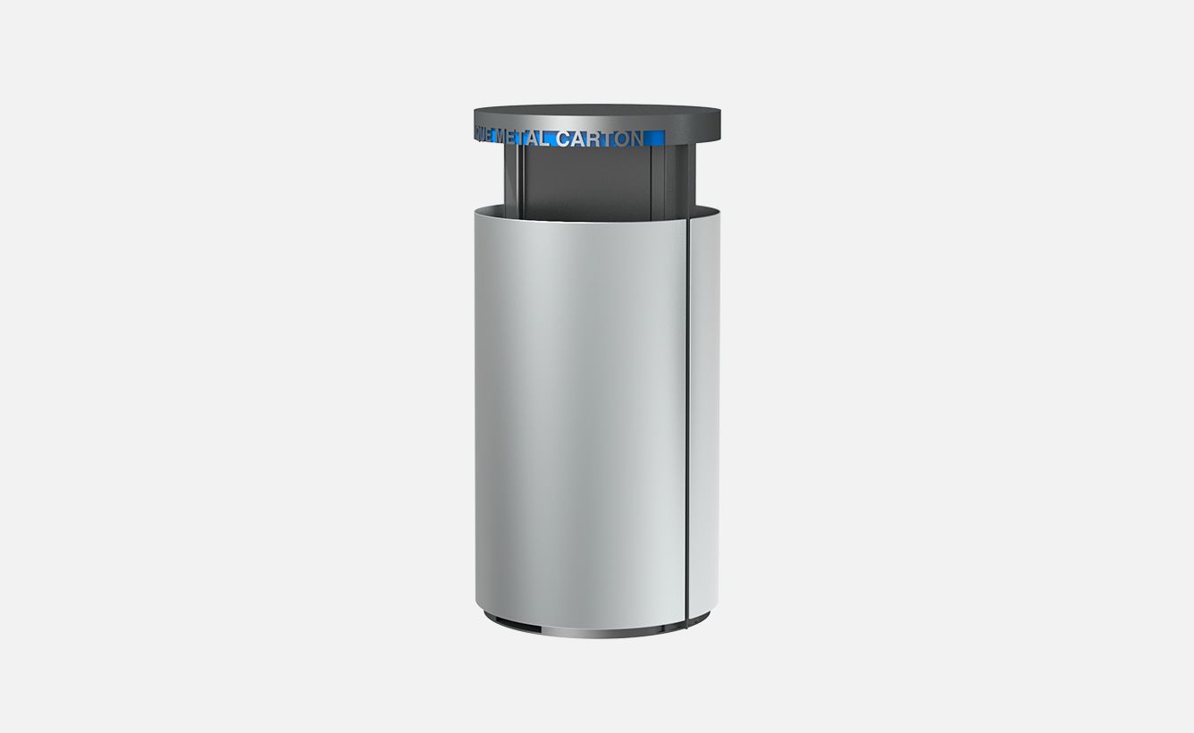 Sloop - Poubelle Publique - Larus - acier/inox - 80 + 80 L_0