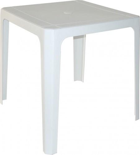 Table monobloc carrée Ibiza 70 cm en polypropylène - empilable, résistante aux UV et intempéries_0