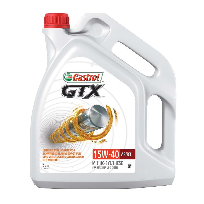 Castrol GTX - Huile moteur SAE 15W-40 A3/B3 - Bouteille 5L (étiquette allemande)_0