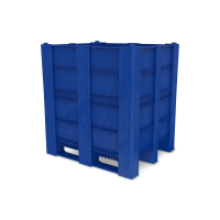 Caisse-palette plastique monobloc haute 1200 x 1000 - PEHD vierge - 1120L - gerbable jusqu'à 4000 kg_0