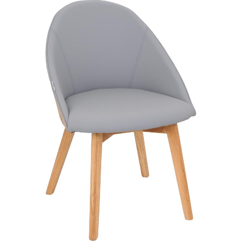 Chaise de restaurant ANTONY en chêne massif garni - intérieur contemporain_0