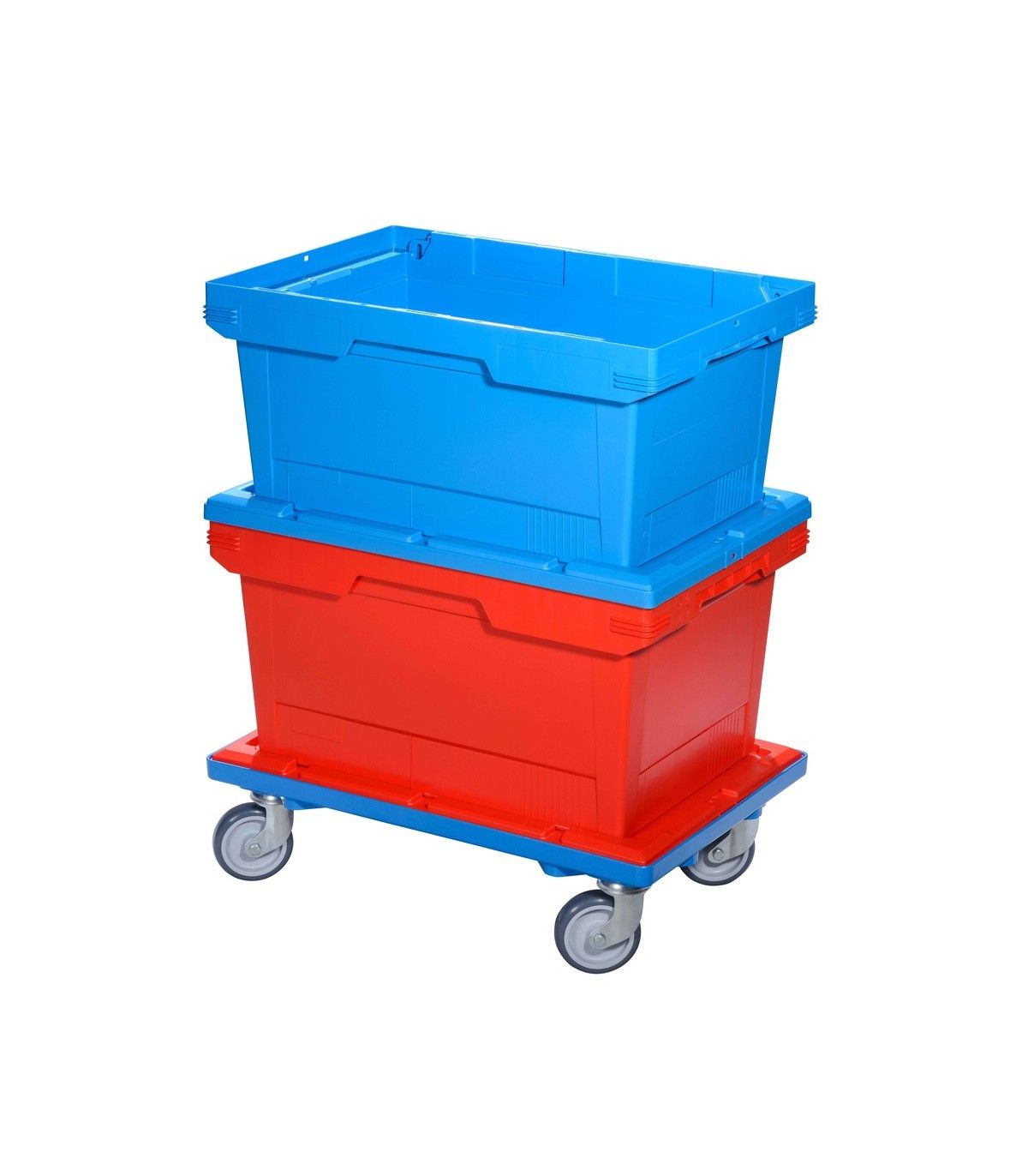 Chariot porte bac - Kalidesk - cadre en plastique solide - BH054-0067 - norme Europe - roulettes caoutchouc_0
