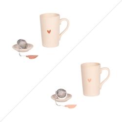 Coffret à thé Sangam 40 cl -  Beige Rond Porcelaine Table Passion - beige porcelaine 3106232960932_0