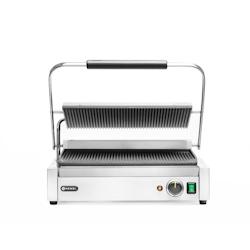 Hendi Gril de contact Panini avec grande surface de gril rainurée et boîtier - 263624_0