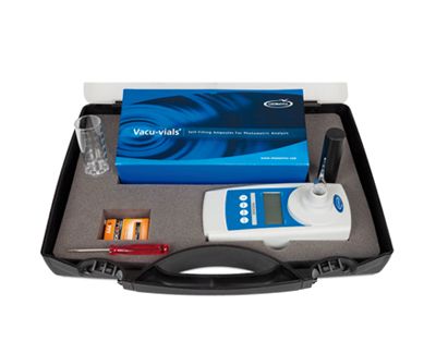 Kit SAM d’analyse instrumentale du Chlore (libre et total), 0-5,00 ppm. Type: Vacu-vials 30 unités, marque Chemetrics - Ref.: NBD048_0
