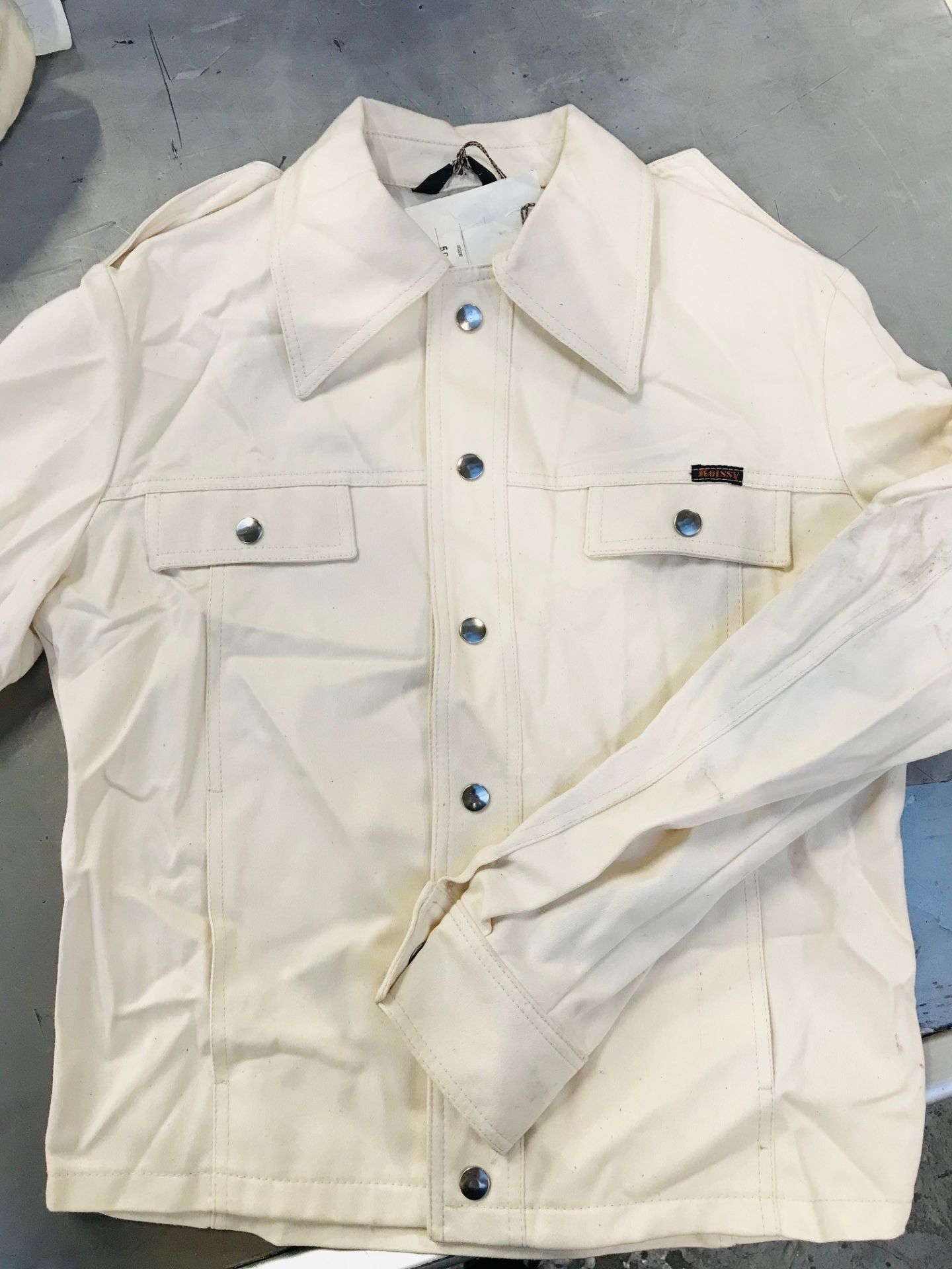Lot de vestes blanches annees 70 vintage deadstock_0
