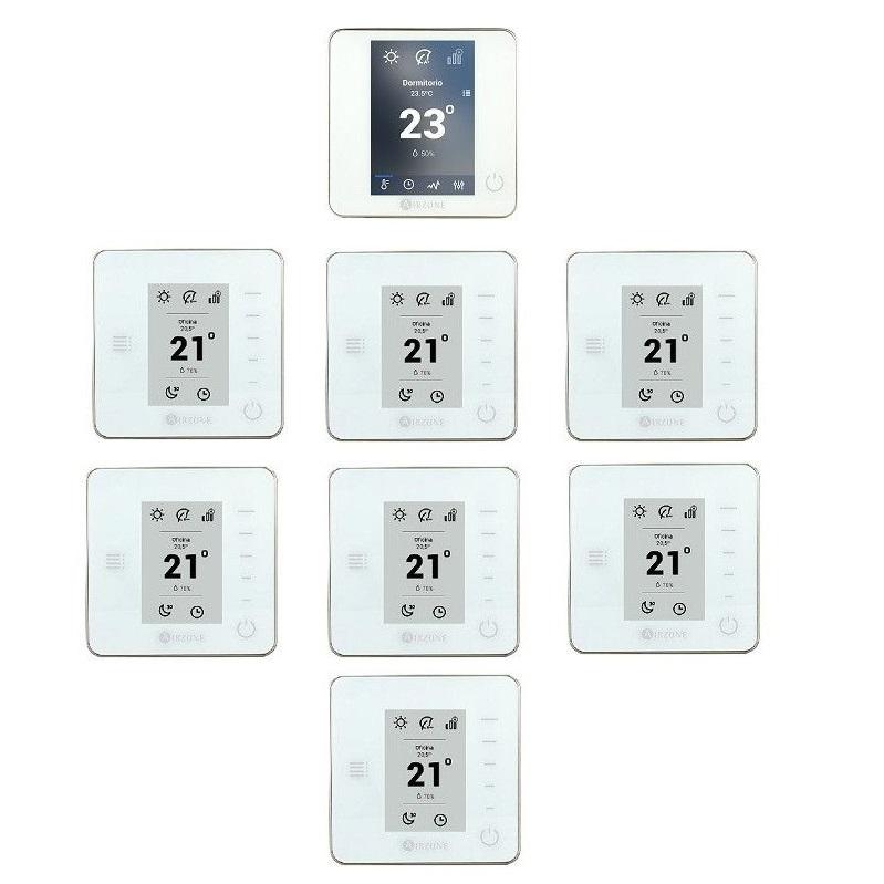 PACK THERMOSTATS BLUE THINK RADIO AIRZONE BLANC 8 ZONES_0