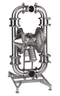 Pompe pneumatique à double membrane tout inox pour applications alimentaires, cosmétiques et pharmaceutiques - saniforce_0