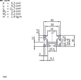 Profilé de section sp 2/r n° 3 842 992 676 / l_0