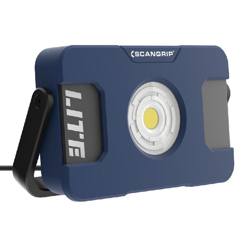 Projecteur LED portable avec câble de 5m et batterie externe - SCANGRIP - 3500 lumens, gradateur continu, IP54_0