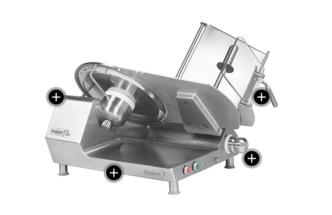 Trancheur à jambon Gravinox 350 - robuste et précis, en inox, conforme CE, fabrication française_0