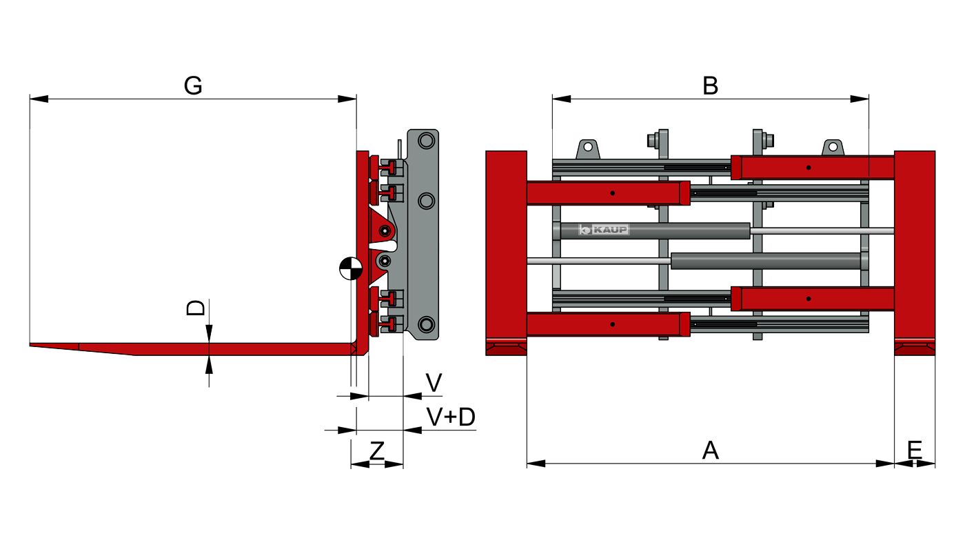 4t411bzi - écarteurs et ajusteurs de fourche - kaup - capacité : 4500 kg_0