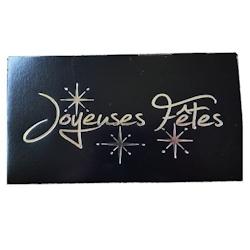 Boites bûches noires joyeuses fêtes - 25 x 11 x 11 cm (25 unités) - NJFN2511_0