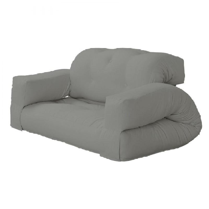 CANAPÉ FUTON STANDARD CONVERTIBLE HIPPO SOFA COULEUR GRIS_0