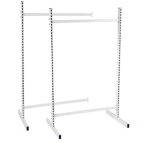 Châssis en T modulable pour stockage des bacs - Montants perforés - Charge 100 kg par module_1