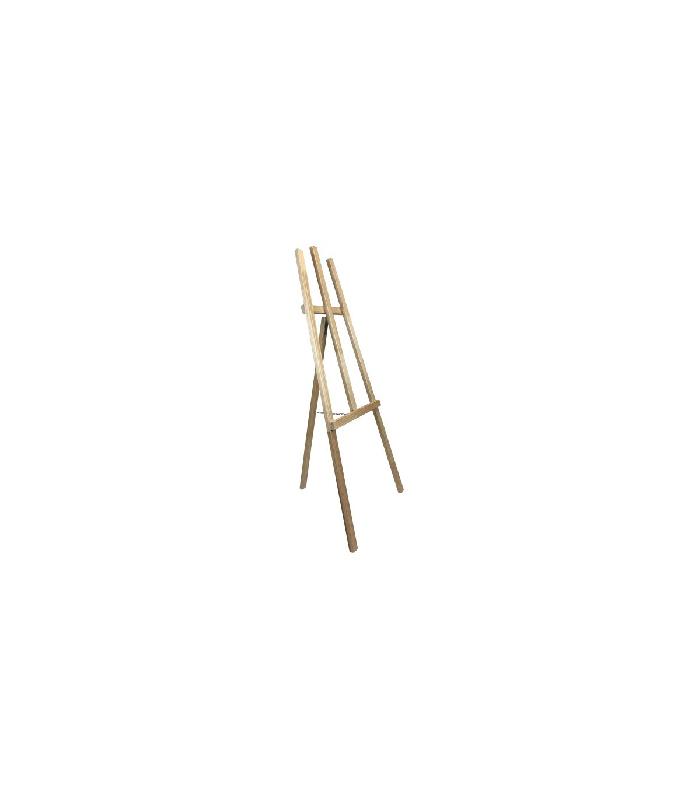 Chevalet de peintre en bois brut - 140 x 57 cm pour ardoise - Référence : LSTF8BRUT_0