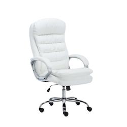 CLP Fauteuil de bureau Big Vancouver similicuir Blanc - blanc polyester 191174502_0