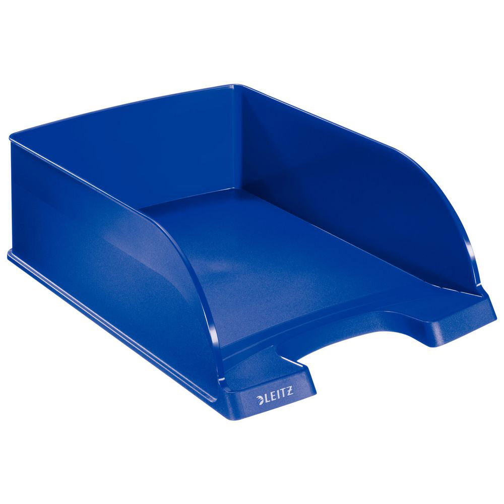 CORBEILLE A COURRIER JUMBO PLUS - COLORIS BLEU - 25,5X36X10 CM - LOT DE 4