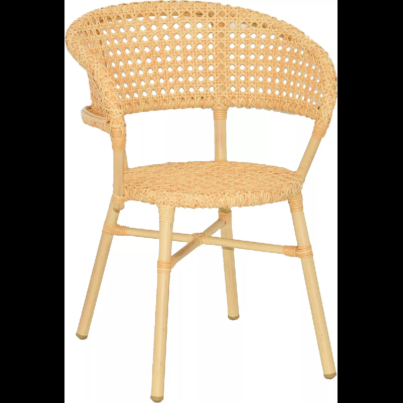 Fauteuil BACHOS en aluminium et rotin tressé nylon - bistrot extérieur_0
