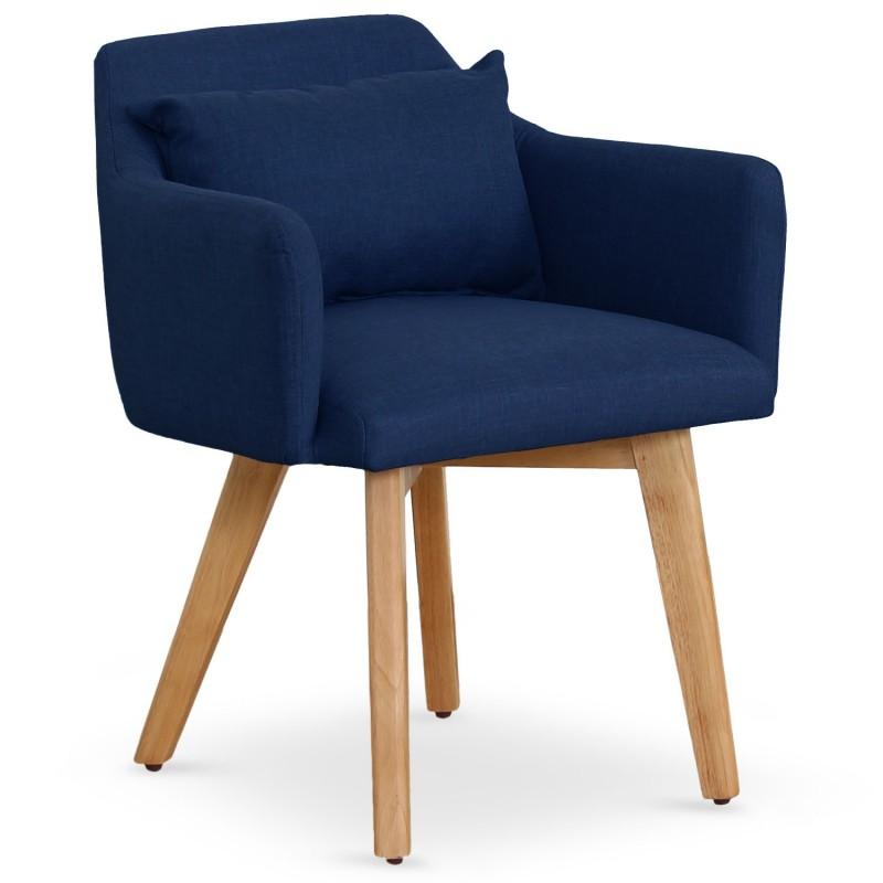 Fauteuil scandinave Alan 70 cm bleu - Design confortable - Paris Prix_0