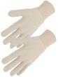 Gant de manutention en coton interlock écru - Version lourde - Ambidextre avec poignet tricot_0