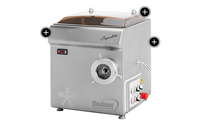 Hachoir à viande réfrigéré Cryolite - entièrement inox avec réfrigération par compresseur hermétique_0