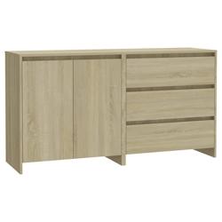 Helloshop26 - Buffet bahut commode armoire meuble de rangement organisateur cuisine salle de séjour salons lot de 2 sonoma bois 02_0036829 - 30002130_0