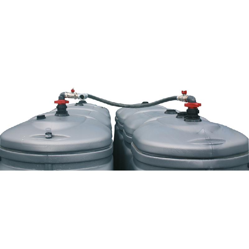 Kit de liaison de jumelage pour 2 cuves - jusqu'à 6000L de stockage - flexible et jeu de vannes - Marque Renson_0