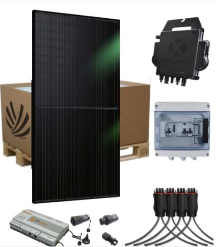 Kit solaire autoconsommation 3 kw 6 panneaux ae solar micro-onduleur apsystems ds3-h  pour l'alimentation d'une maison de taille moyenne_0