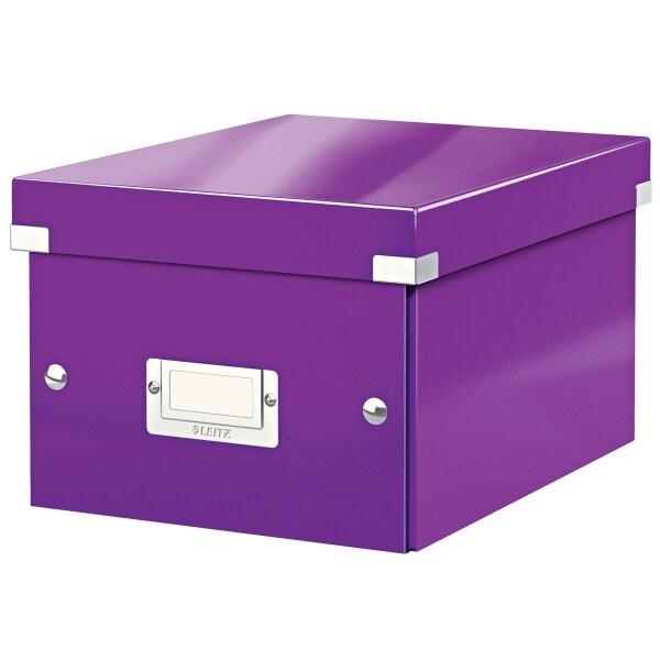 LEITZ Lot de 6 Boîte de rangement Click & Store Wow, format A5, coloris violet - violet 60430062_0