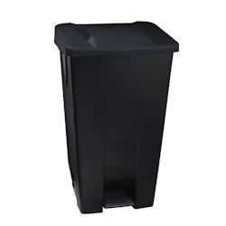 METRO Professional Poubelle à pédale, 51 x 42.5 x 87.5 cm, 120 L, avec roulettes, noire - noir 84935_0